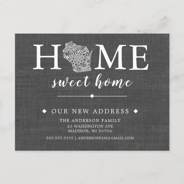 Cartão de Posto de Anúncio de Movimentação do Esta (Frente)