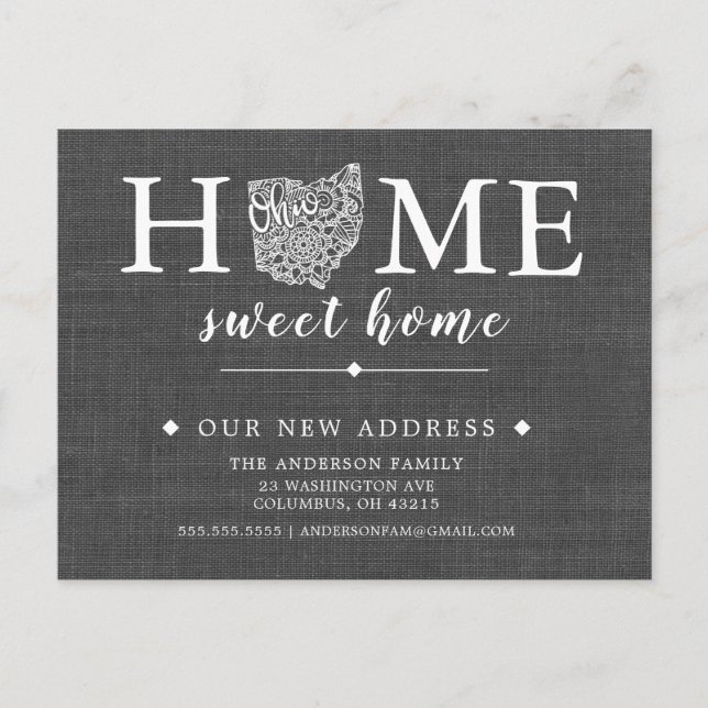 Cartão de Posto de Anúncio de Movimentação do Esta (Frente)