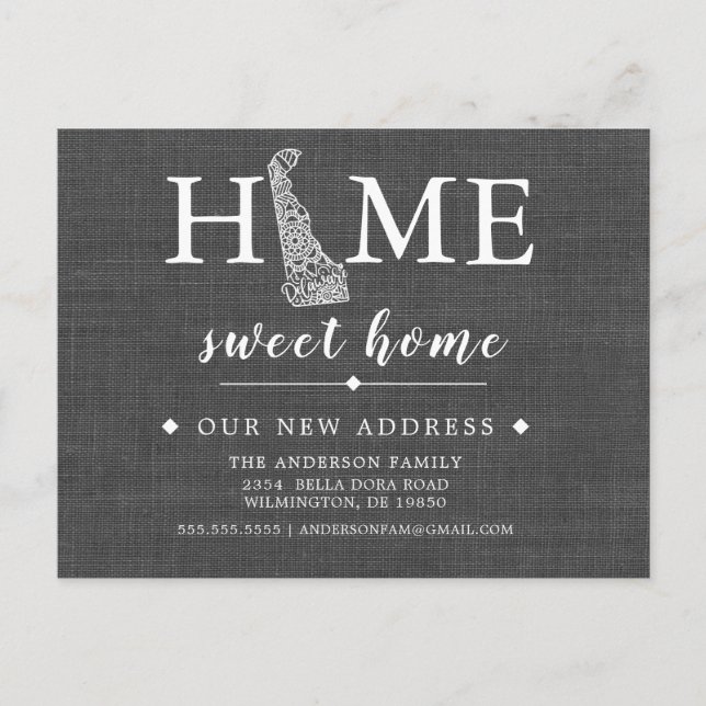 Cartão de Posto de Anúncio de Movimentação do Esta (Frente)