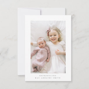 cartão de posto de anúncio de nascimento minimalis