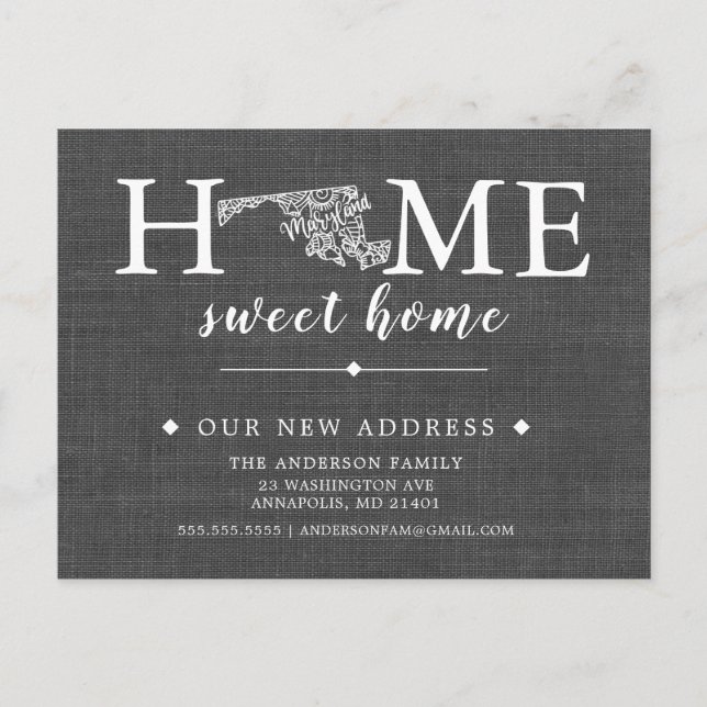 Cartão de Posto de Anúncio em Movimento do Estado  (Frente)