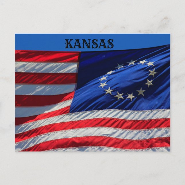 CARTÃO DE POSTO de armação de Sinalizador Kansas U (Frente)