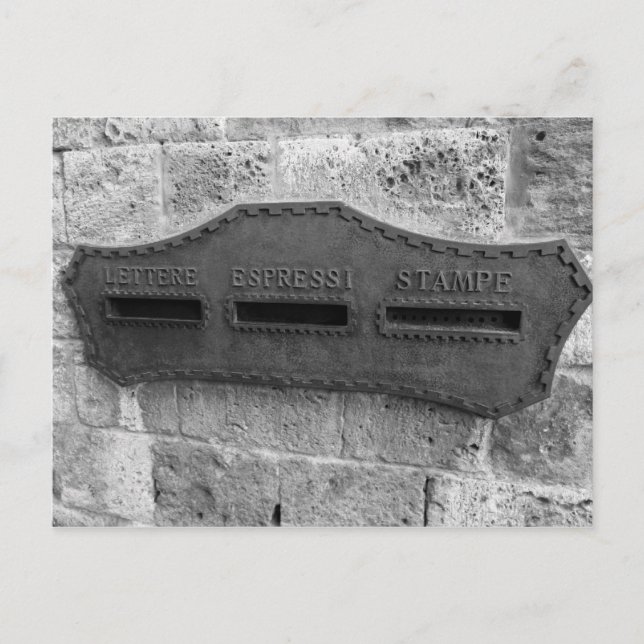 Cartão de Posto de Caixas de Posto Italianas (Frente)