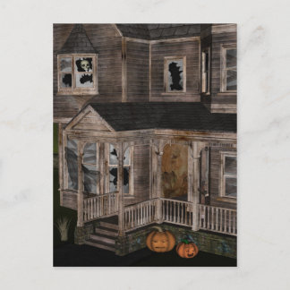 Cartão de Posto de Casa Assombrado