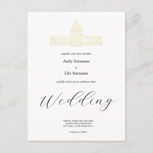 Cartão de Posto de Casamento da Prefeitura de São  (Frente)