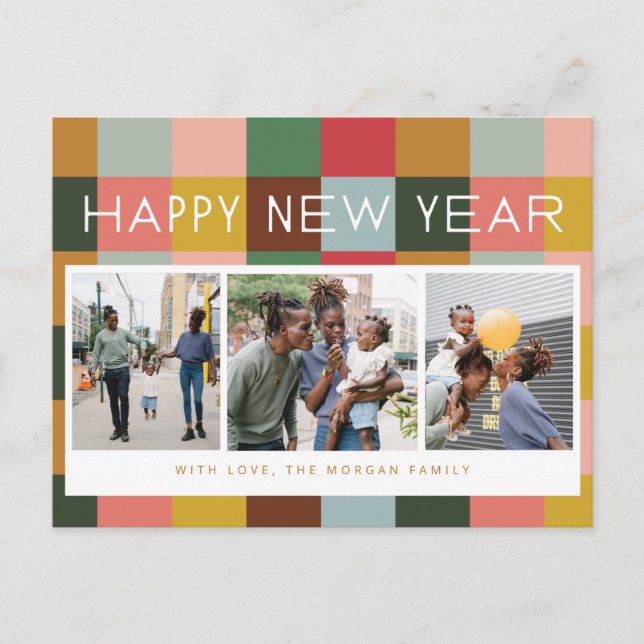 Cartão de Posto de Férias Coloridas (Frente)