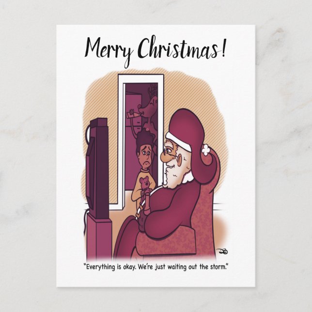 Cartão de Posto de Férias de inverno (Frente)