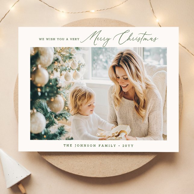 Cartão de Posto de fotos de feriado | Natal Modern (Criador carregado)