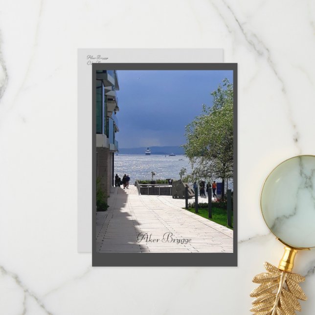 Cartão de posto de Oslo, Noruega (Frente/Verso In Situ)