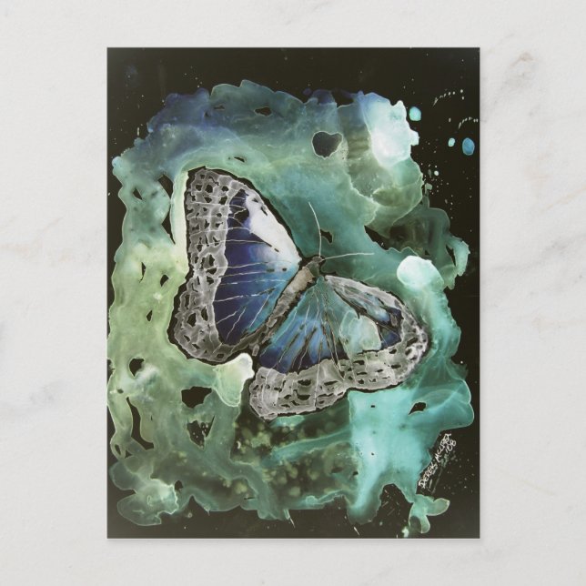 cartão de posto de pintura de borboleta monarca di (Frente)