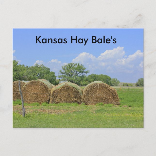 Cartão de Posto do Kansas Hay Bale (Frente)