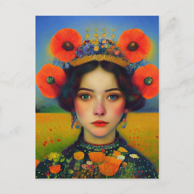 Cartão de posto em pé com a Ucrânia (Frente)