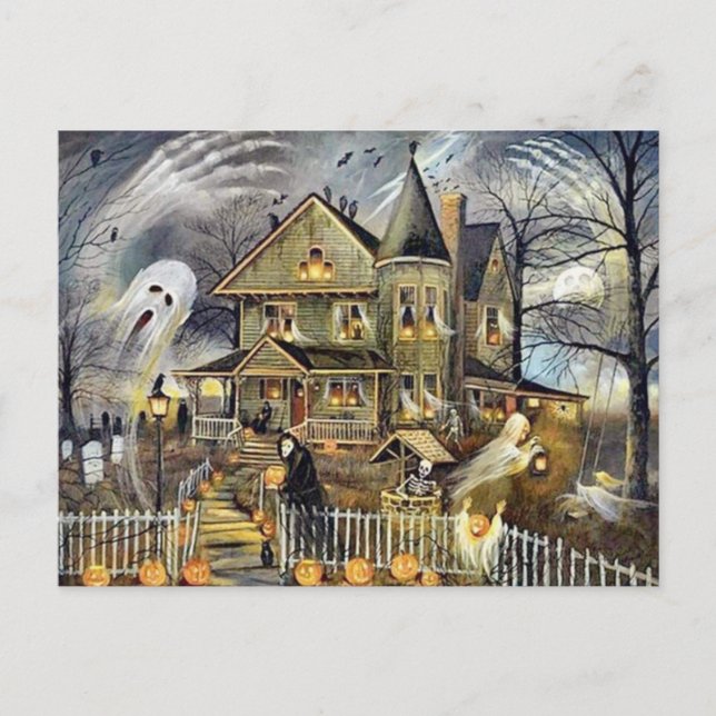 Cartão de posto Feliz Halloween (Frente)