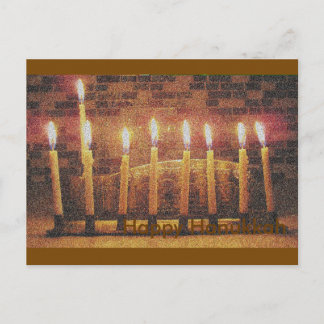 Cartão de Posto Feliz Hanukkah Menorah