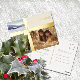 Cartão de Posto Feriado de Fósforo Dourado da Faix