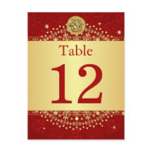 Cartão de Posto Hindu Ganesh Red, Dourado Número d