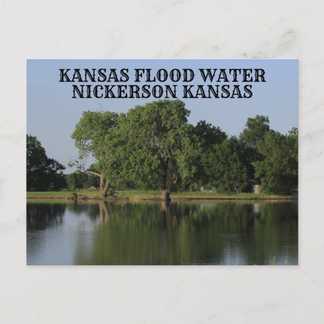 Cartão de Posto Kansas Flood Water Nickerson Kansa (Frente)