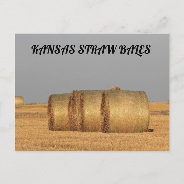 CARTÃO DE POSTO Kansas Straw Bales (Frente)