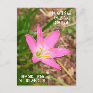 CARTÃO DE posto PARA FILHAS DIA