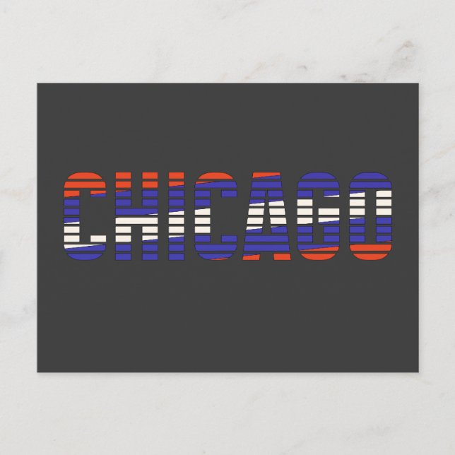 cartão de posto patriótico chicago (Frente)