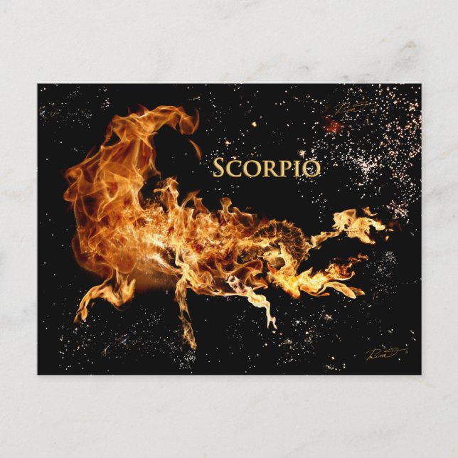 Cartão de Posto Scorpio - Símbolos Zodiac (Frente)