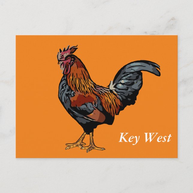 Cartão de Posto West Key Rooster Orange (Frente)