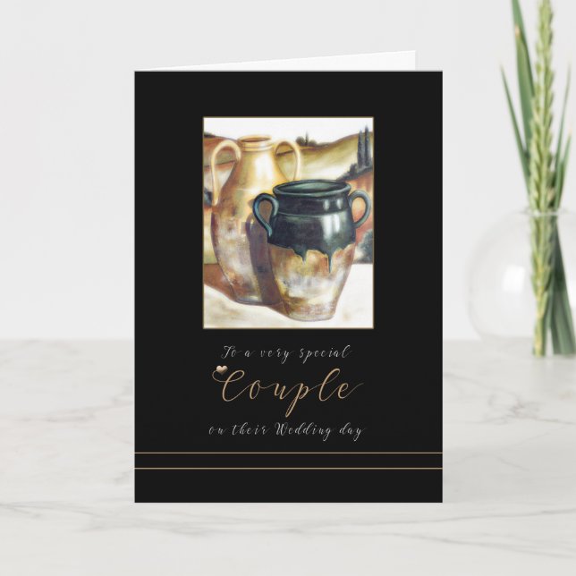 Cartão de Potência Pintado para Parabéns de Casame (Frente)