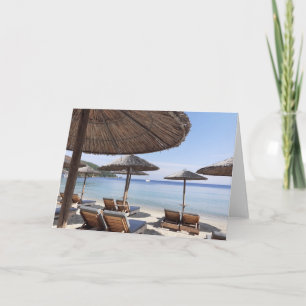 Cartão de praia exótica. Em branco para a sua próp
