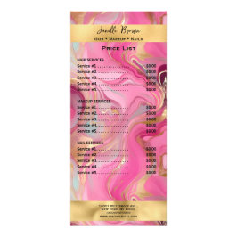 Cartão de Preços de Serviços de Mármore Rosa e Dou