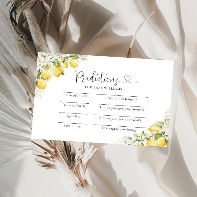 Cartão de Predição de Chá de fraldas de Citros Lem (Criador carregado)