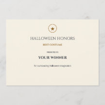 Cartão de Premiação de Halloween Editável Midnight