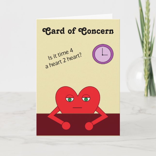 Cartão de Preocupação: Cartão de Vazio Castanho-Cl (Frente)