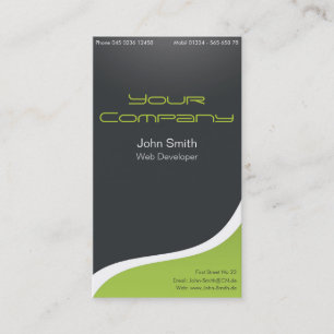 Cartão de presentação precioso web Developer,