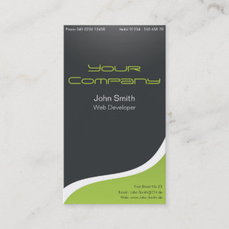 Cartão de presentação precioso web Developer,