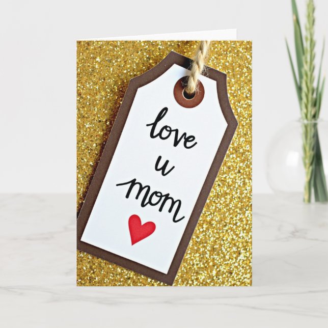 Cartão de Presente 'Amo Você Mamãe' (Frente)