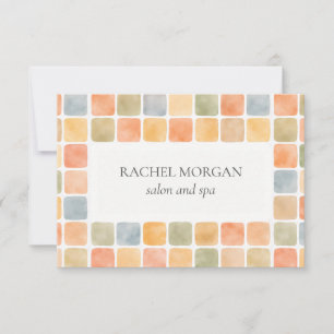 CARTÃO DE PRESENTE BOHO TILES Aquarela tons pastéi