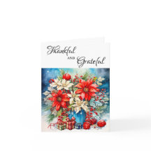 Cartão de Presente da Linda Planta de Poinsettia e