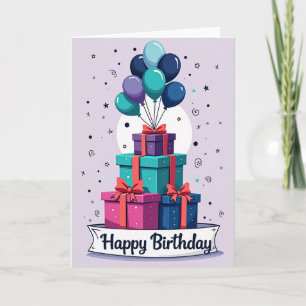 Cartão de Presente de Alegria de Aniversário