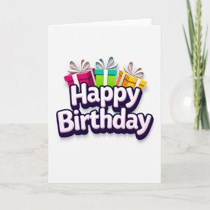 Cartão de Presente de Aniversário 3D