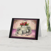 Cartão de presente de aniversário de casamento de