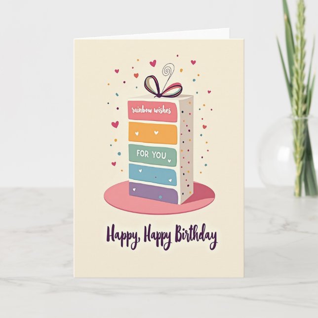 Cartão de Presente de Aniversário Doce (Frente)