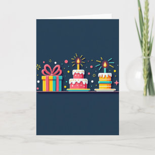 Cartão de Presente de Aniversário Festivo