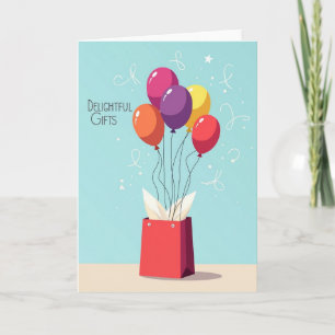 Cartão de Presente de Aniversário Floral