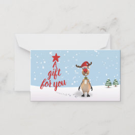 Cartão de Presente de Árvore de Natal Engraçado Re