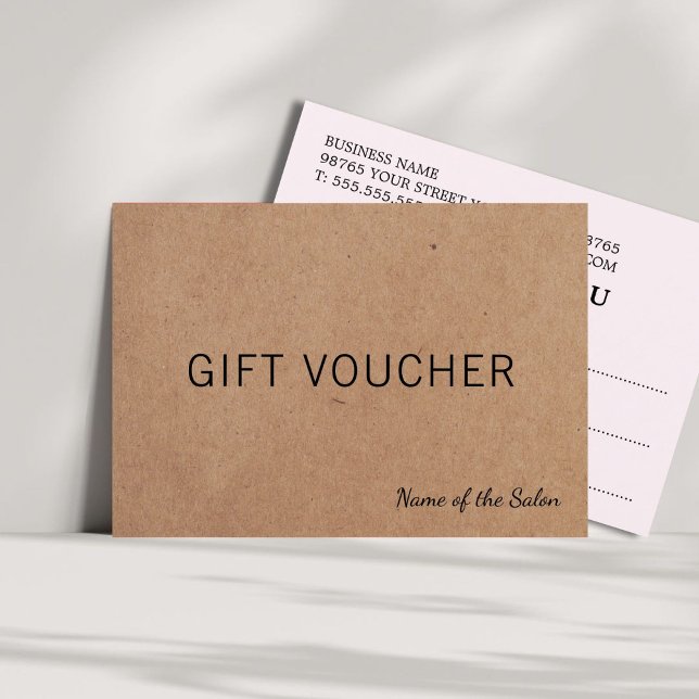 Cartão de Presente de Bela Rosa Kraft impresso Ele (Criador carregado)