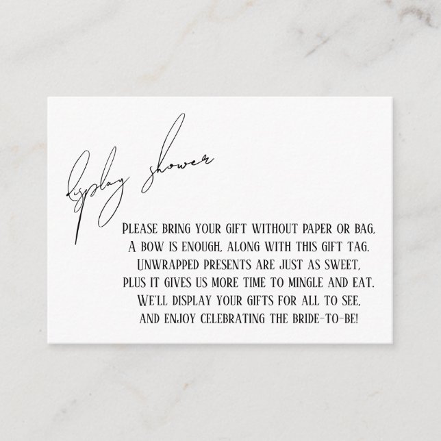 Cartão de Presente de Chuveiro de Exposição de Noi (Frente)