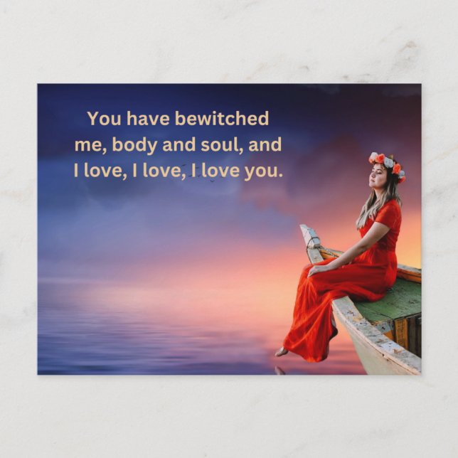 Cartão de presente de dia de os namorados de amor (Frente)