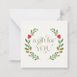 Cartão de Presente de Fera de Natal Elegante