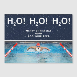 Cartão de Presente de Natal de Natação