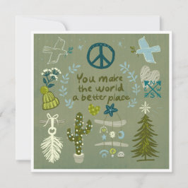 Cartão de presente de Peace Love Beach de Férias